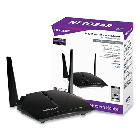 Netgear DOCSIS 3.0 High-Speed Wi-Fi Cable Modem Router, 2 Ports, Dual-Band 2.4 GHz/5 GHz C6220-100NAS